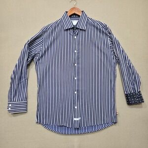 English Laundry by Christopher Wicks Men's Flip Cuff Dress Shirt Size 16.5-34/35